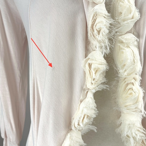 AWAKE COUTURE Womens (S) Open Pink Cardigan Roses Swan Coquette Ballet Fairy USA - Picture 9 of 10